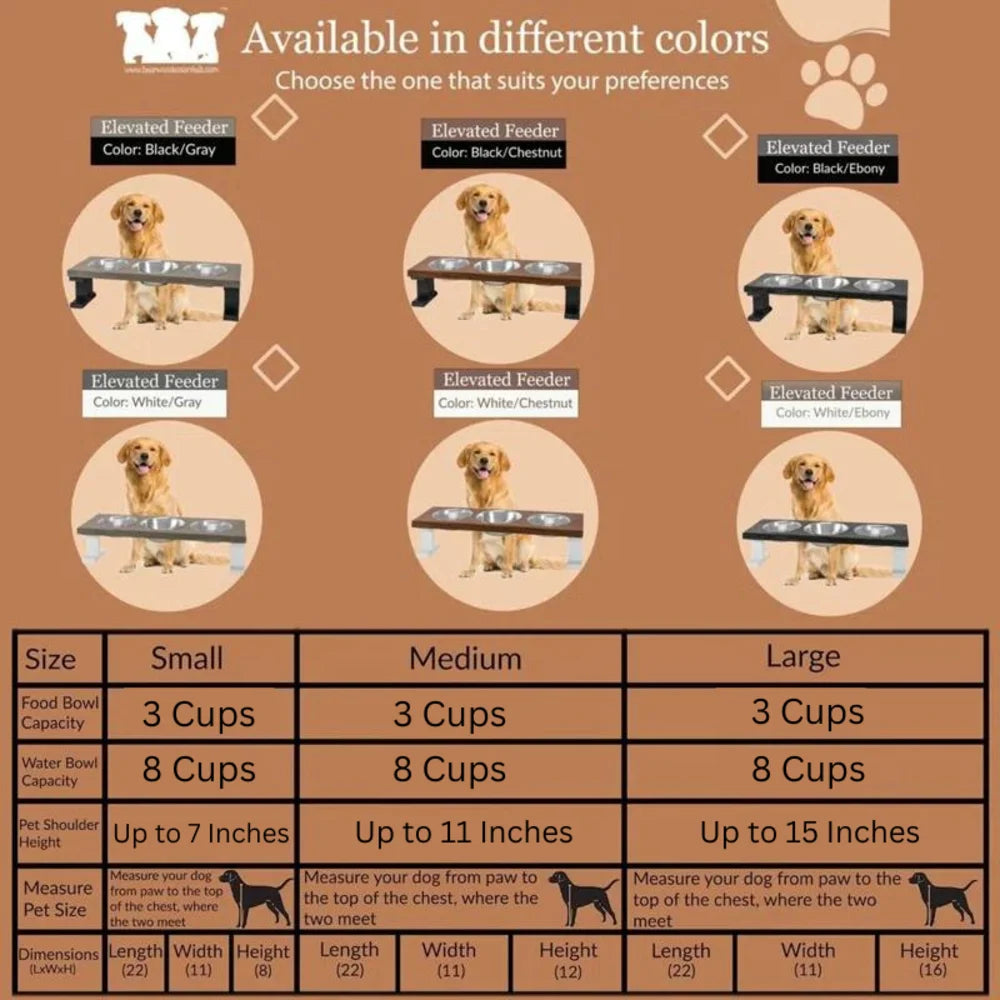 Elevate Your Pet'S Dining Experience with Elevated Dog Feeder 3 Bowl - 16 Inch