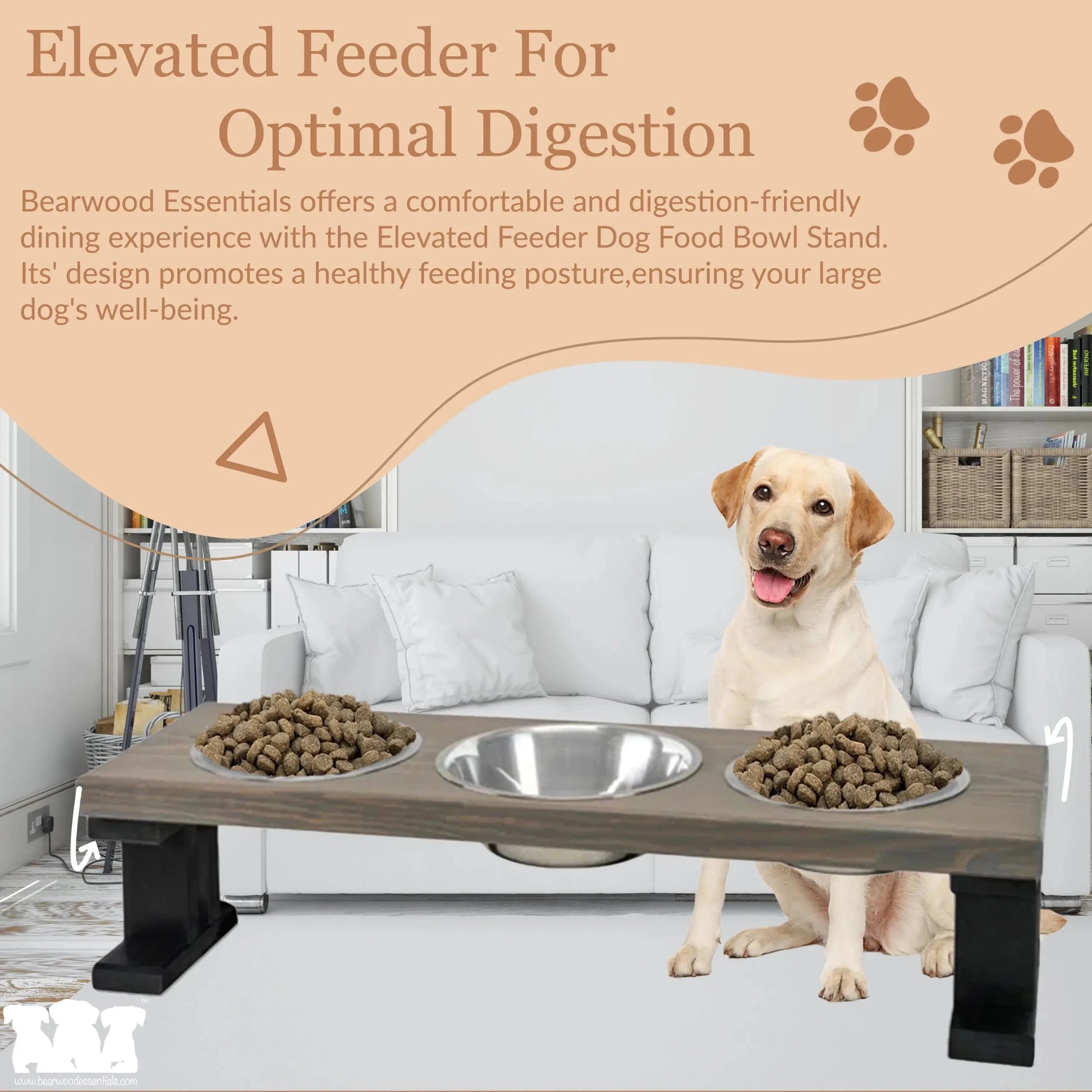Elevate Your Pet'S Dining Experience with Elevated Dog Feeder 3 Bowl - 16 Inch