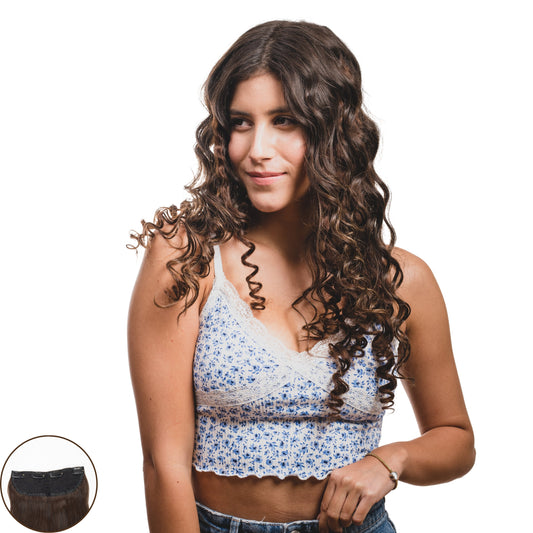 4 Clip Ear-To-Ear Volumizer - Curly
