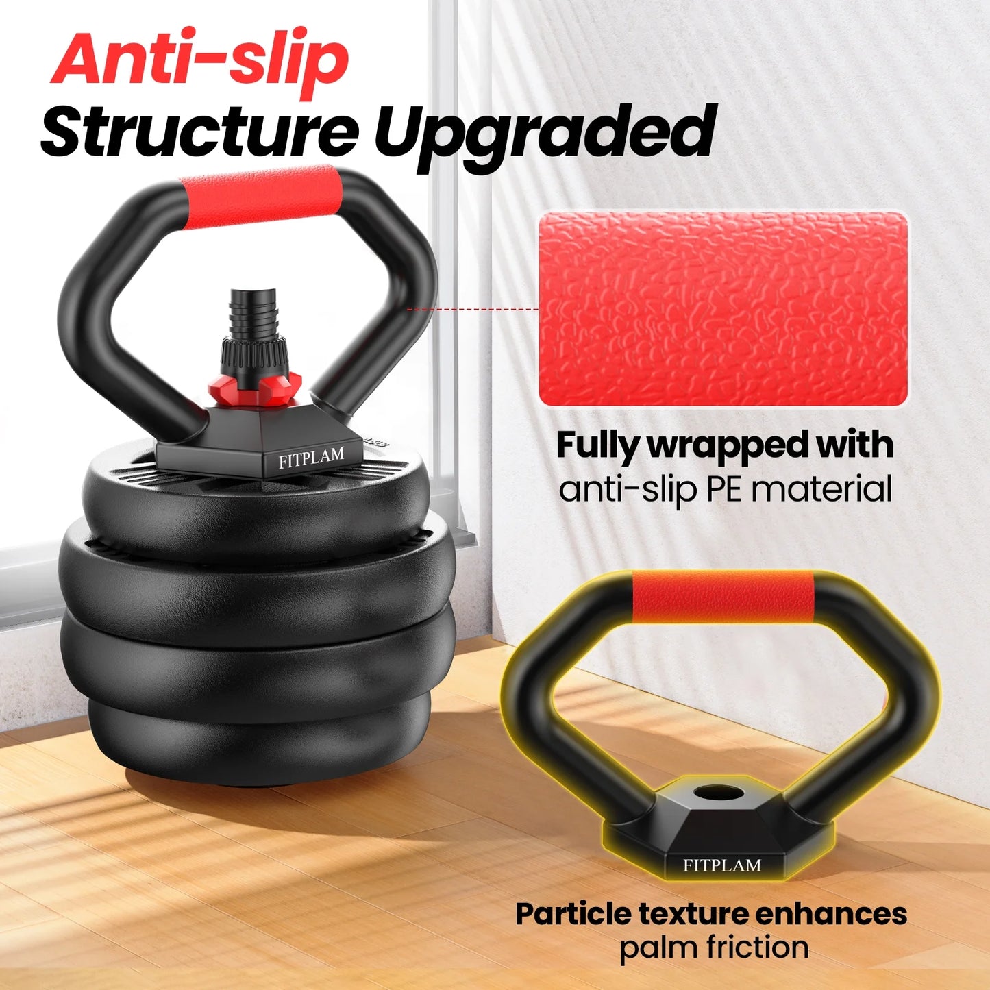 70Lbs Free Weight Set with Connector, 6 In1 Dumbbells Set Used as Barbell, Kettlebells, Push up Stand, Fitness Exercises for Home Gym Suitable Men/Women