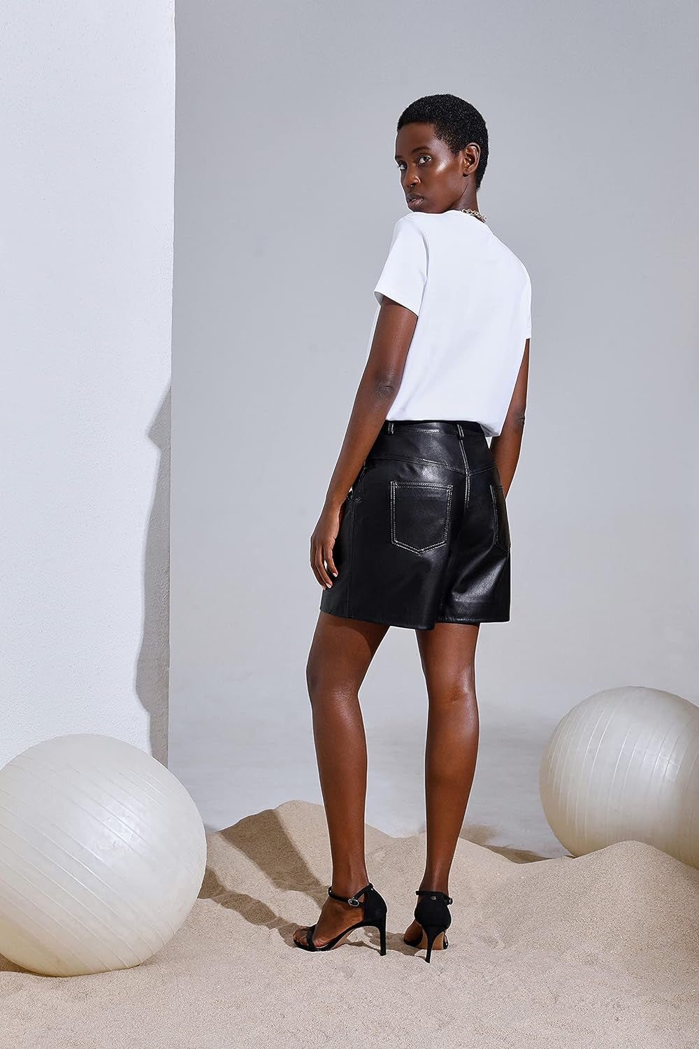 Women'S Leather Shorts High Waisted Casual Shorts Smartuniversewear