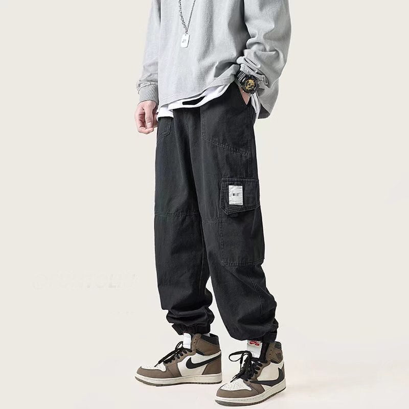 New Fashion Men Cargo Pants Spring Autumn Man Streetwear Male Casual Joggers Pants Men Hiphop Trousers Men Wide Leg Trousers