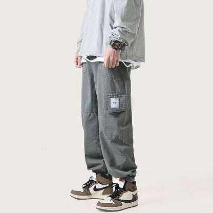 New Fashion Men Cargo Pants Spring Autumn Man Streetwear Male Casual Joggers Pants Men Hiphop Trousers Men Wide Leg Trousers